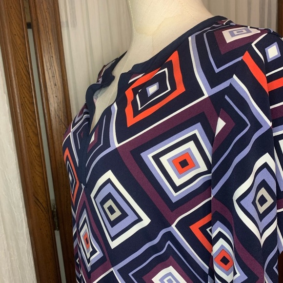 Banana Republic - Multicolored Geometric Jersey Shift Dress - Size S Small. - Picture 5 of 7